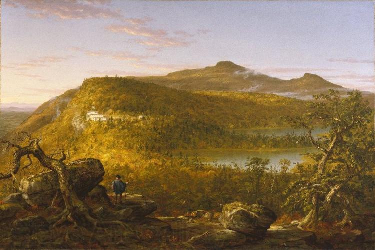 Thomas Cole A View of the Two Lakes and Mountain House Catskill Mountains Germany oil painting art